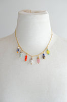 Jill Colorful Beaded Charm Necklace