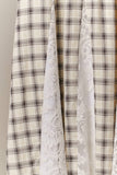 Gingham + Lace Maxi Skirt
