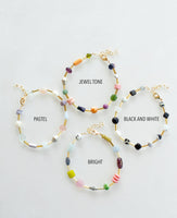 Jill Colorful Beaded Clasp Bracelets- Mariposa