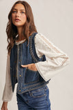 Jillie Denim Braided Vest