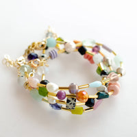 Jill Colorful Beaded Clasp Bracelets- Mariposa