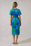Joelle Front Tie Midi Dress Gresia Tropical
