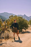 Mineral Washed Linen Blend Skirt