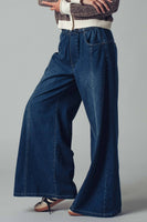 Wide Leg Drawstring Western Pants