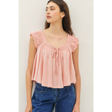 Ruffle Louise Top (Blush or White)