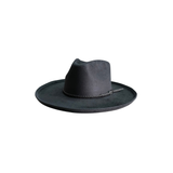Jane Vegan Pencil Curl Stiff Brim Fedora Hat w/ Braided Band