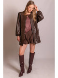 IT'S BACK! Leather Puff Sleeve Alice Jacket (Black or Espresso)