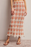 Crochet Diamond Midi Skirt