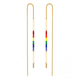 Miyuki Seed Bead Threader Earrings