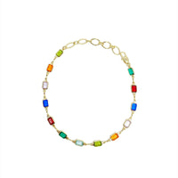 18k Gold Filled Multicolor Sybil Anklet