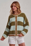 2 Colors: The Judy Striped Cardi