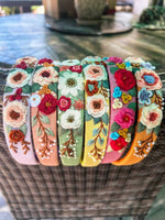 Amelia 3D Floral Embroidered Headband