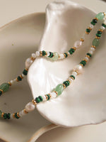 18K Josephine Bohemian Handmade Rose Pearl and Bead Necklace