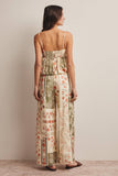 Patchwork Floral Wide-Leg Pants
