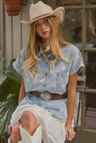 Star Print Button Down