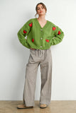 Strawberry Embroidered Cardigan