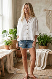 Becky Ruffle Poplin Top