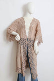 Crochet Open Patch Longline Kimono