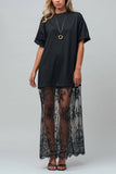 Mixed-Media T-Shirt Dress