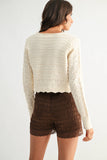Pointelle Knit Sweater