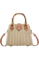 Bamboo & Wicker Crossbody Bag