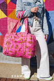 Quilted Weekender Duffle Bag - Sandstone Celestial Tiger