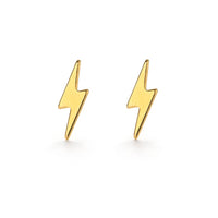 Lightning Bolt Studs: Gold