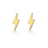 Lightning Bolt Studs: Gold