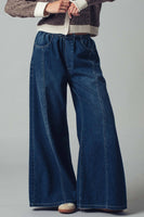 Wide Leg Drawstring Western Pants
