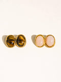 Dahlia 18K Gold Vintage Natural Stone Earring