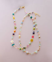Jill Colorful Beaded Eclectic Necklace