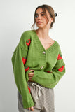 Strawberry Embroidered Cardigan