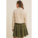Mineral Washed Linen Blend Skirt