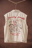 Western Sunset Embroidered Denim Vest