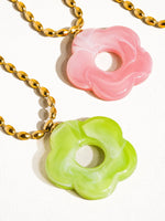 Zea Non-Tarnish Summer Floral Pendant Necklace