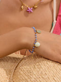 Elowen 18K Gold Non-Tarnish Shells and Star Beaded Bracelet