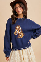Horse Knit Pullover