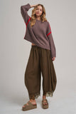 Lace Balloon Pants: Vintage Mocha