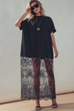 Mixed-Media T-Shirt Dress