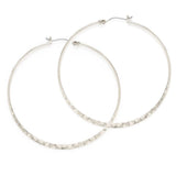 2" Hammered Hoop Earrings (gold, silver)