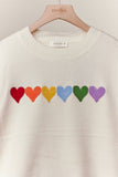 Rainbow Heart Patch Sweater