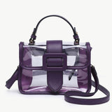 Toni Clear Flapover Crossbody Bag | Stadium Purse