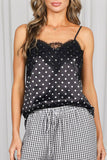 Allie Lace-Trim Satin Camisole
