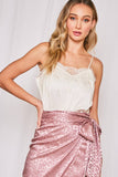 Rachel Lace-Trim Satin Camisole