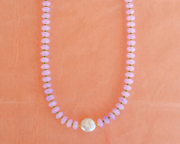 Dew Drop Mother of Pearl Beaded Necklace