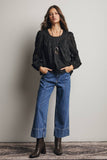 Lace Boho Blouse (Black or Ivory)