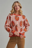 Doodle Pumpkin Knit Pullover