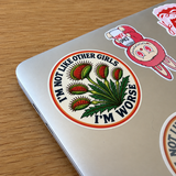 Not Like Other Girls Sticker, Venus Fly Trap