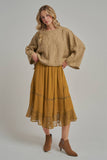 Jasper Midi Skirt (Gold or Olive)