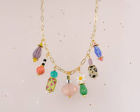 Vivi Dainty Colorful Charm Beaded Necklace